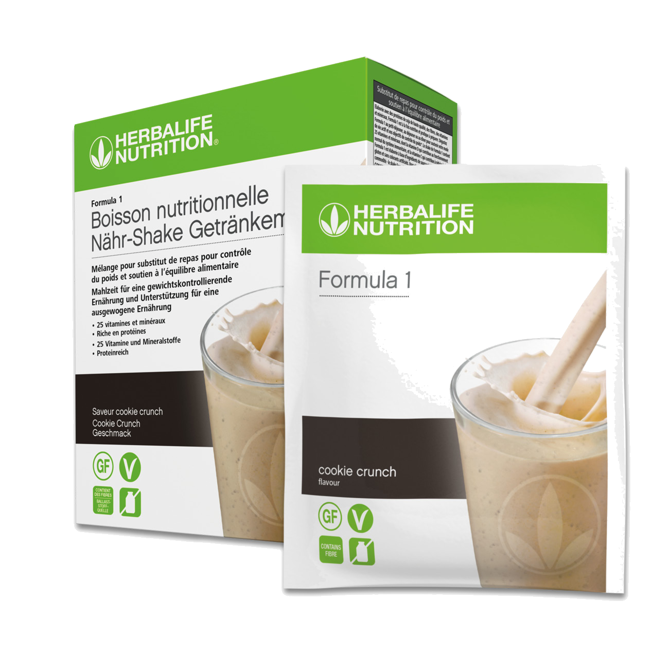 Formula 1 Nutritional Shake Mix Sachets Cookie Crunch Pack of 7 sachets
