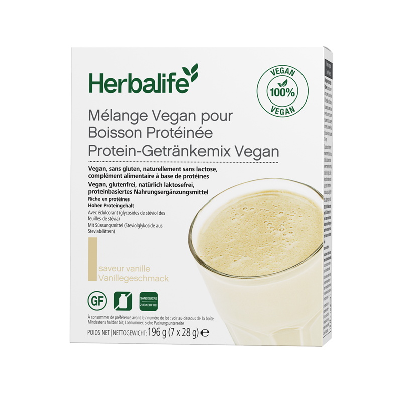 Mélange Vegan pour Boisson Protéinée Vanille Boîte de 7 sachets