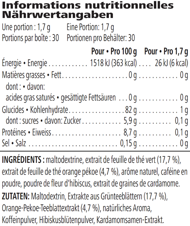 Instant Herbal Beverage Original 51 g — nutrition information